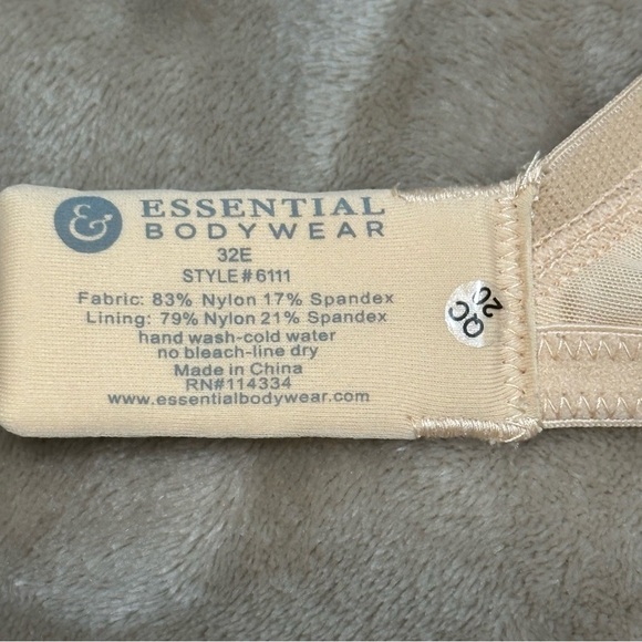 Essential Bodywear Abbie Everyday T-Shirt Bra Buff Beige #6111 Size 32E - Picture 7 of 7